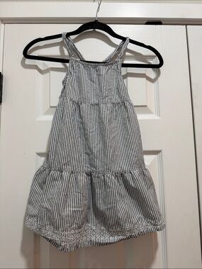 Old Navy Girls Striped Tiered Sundress with Lace Trim 5T